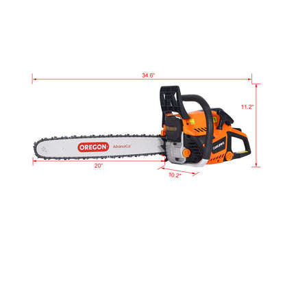Chainsaw gas 20inch,52cc Gasoline Chain Saw for Trees,Wood Cutting 2-cycle EPA Compliant OREGAN BAR OREGAN CHAIN image 7