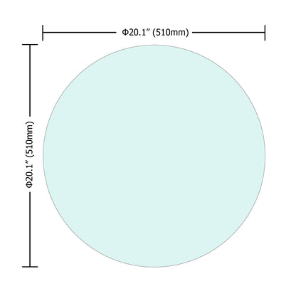 20" Inch Round Tempered Glass Table Top Clear Glass 1/4" Inch Thick Round Polished Edge image 2