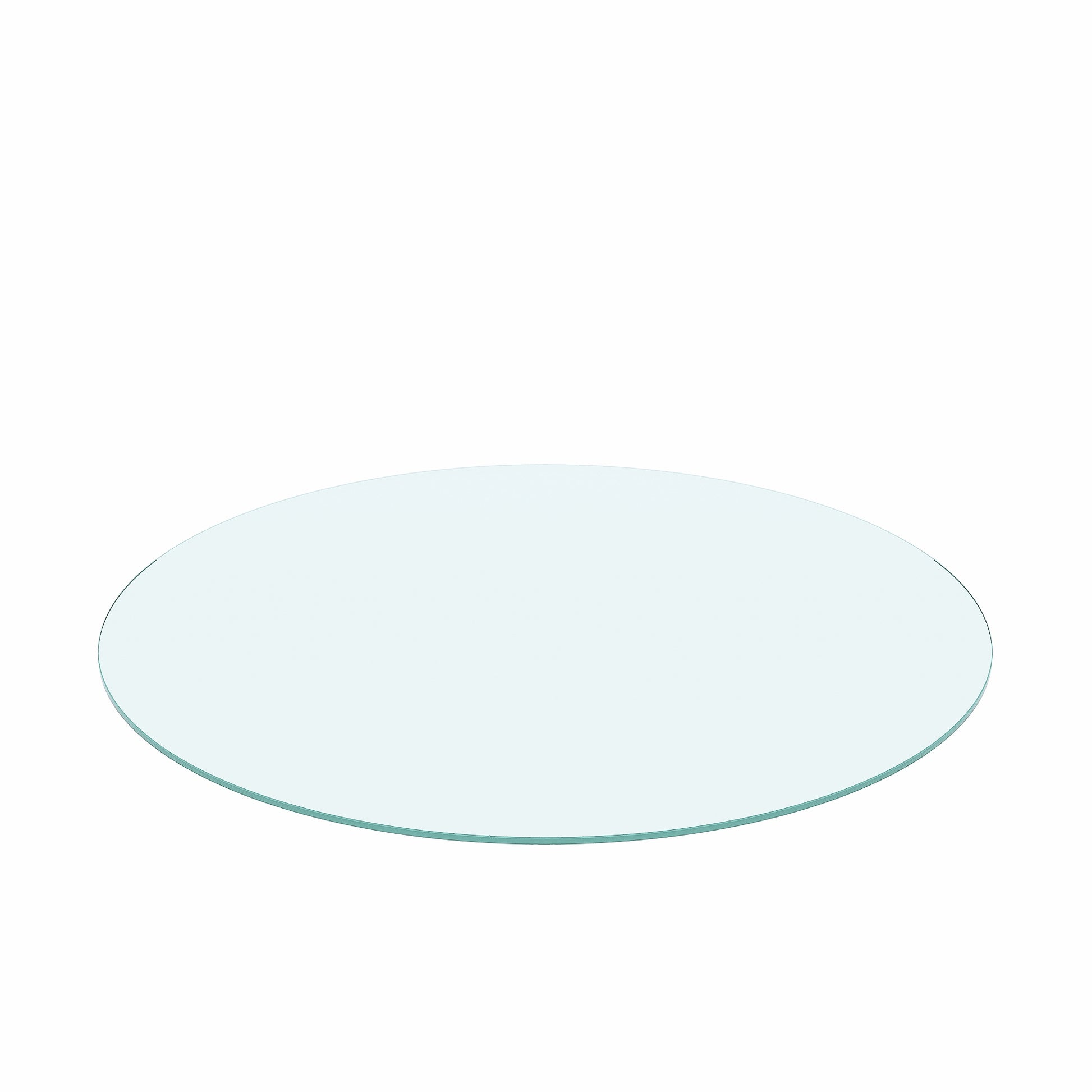 24" Inch Round Tempered Glass Table Top Clear Glass 1/4" Inch Thick Flat Polished Edge image 1
