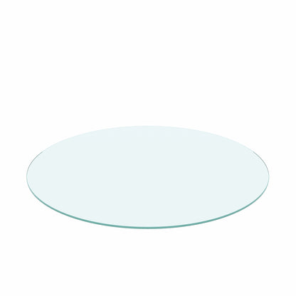 20" Inch Round Tempered Glass Table Top Clear Glass 1/4" Inch Thick Flat Polished Edge image 1