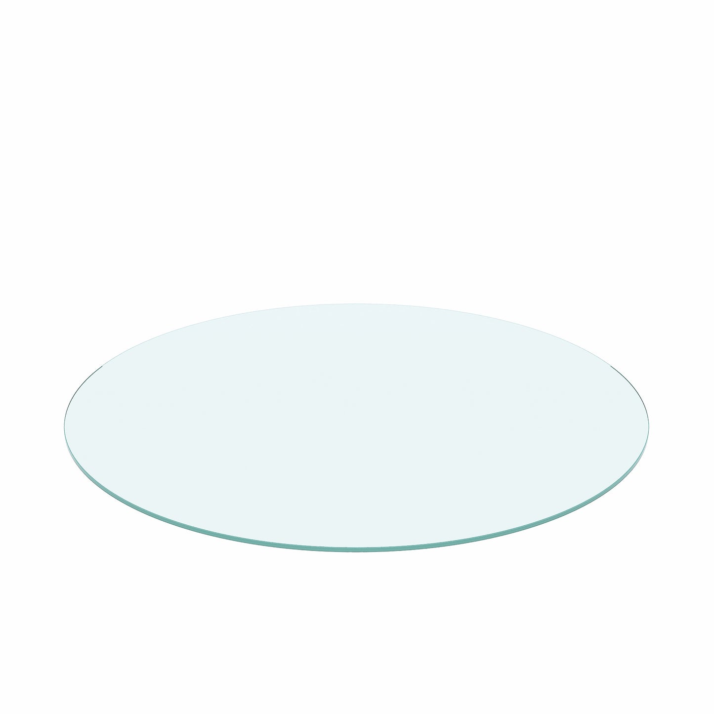 36" Inch Round Tempered Glass Table Top Clear Glass 1/4" Inch Thick Flat Polished Edge image 1