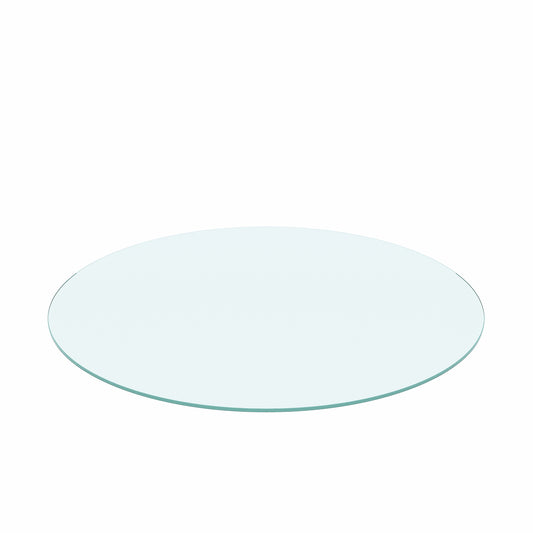 36" Inch Round Tempered Glass Table Top Clear Glass 1/4" Inch Thick Flat Polished Edge image 1