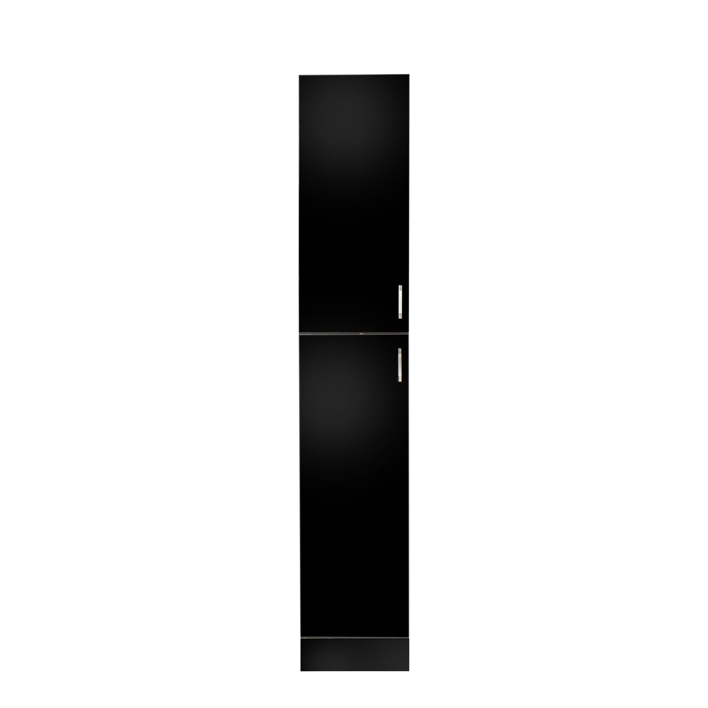 Freestanding Cabinet with Inadjustable Shelves and two Doors for Kitchen, Dining Room,black image 10