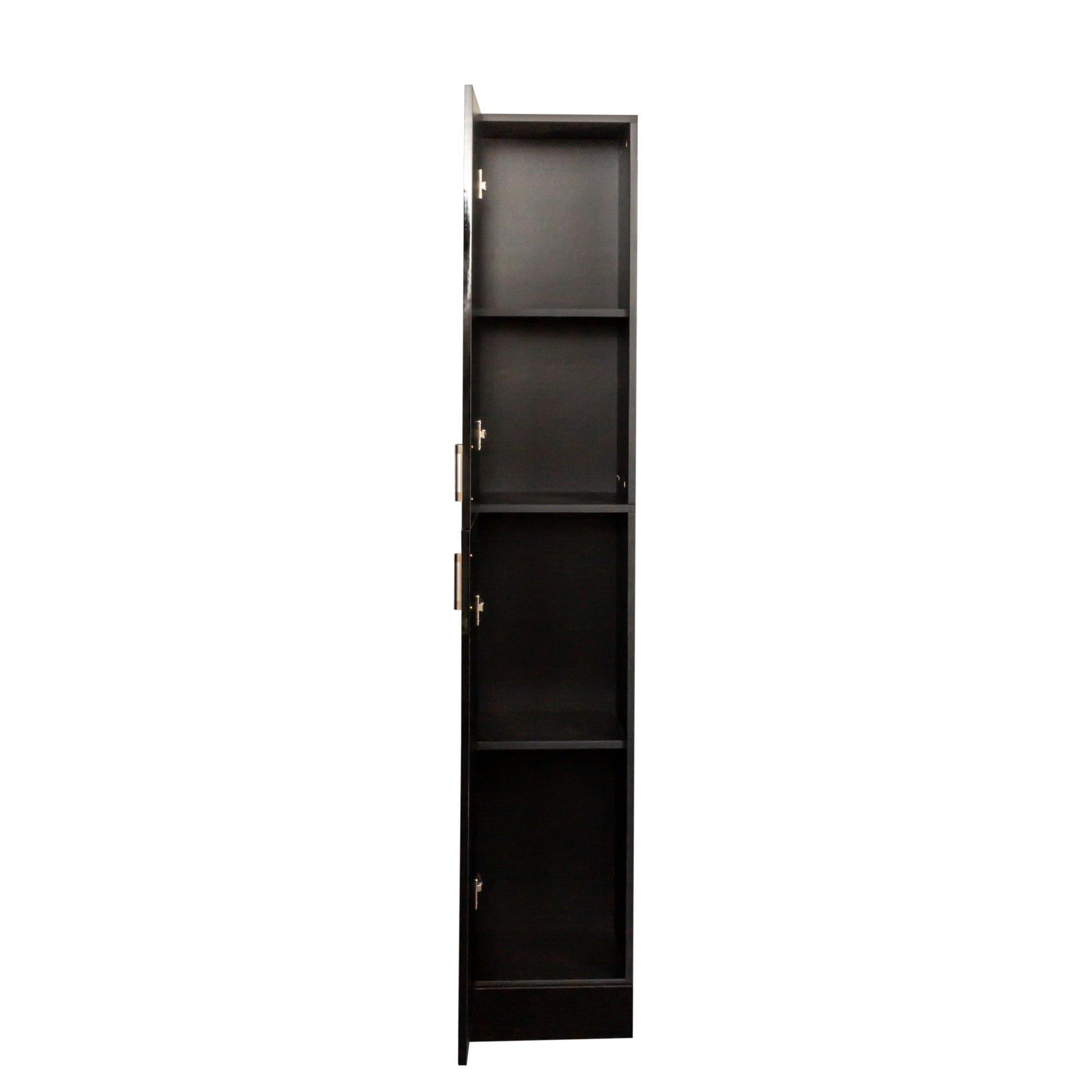 Freestanding Cabinet with Inadjustable Shelves and two Doors for Kitchen, Dining Room,black image 12