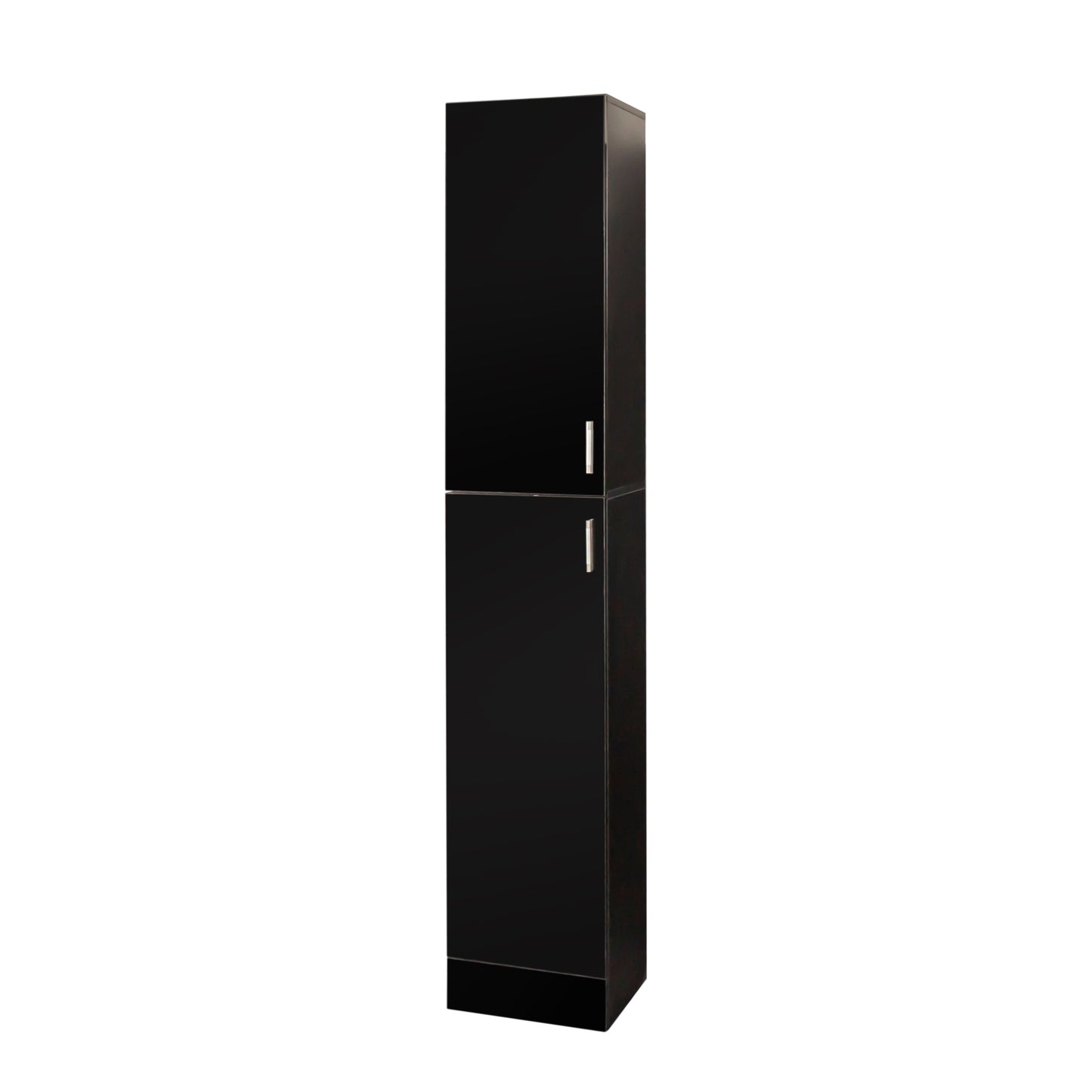 Freestanding Cabinet with Inadjustable Shelves and two Doors for Kitchen, Dining Room,black image 11