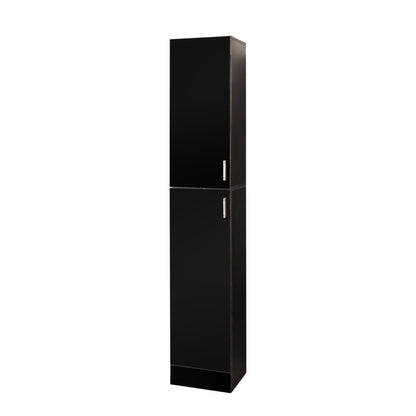 Freestanding Cabinet with Inadjustable Shelves and two Doors for Kitchen, Dining Room,black image 11