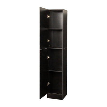Freestanding Cabinet with Inadjustable Shelves and two Doors for Kitchen, Dining Room,black image 9