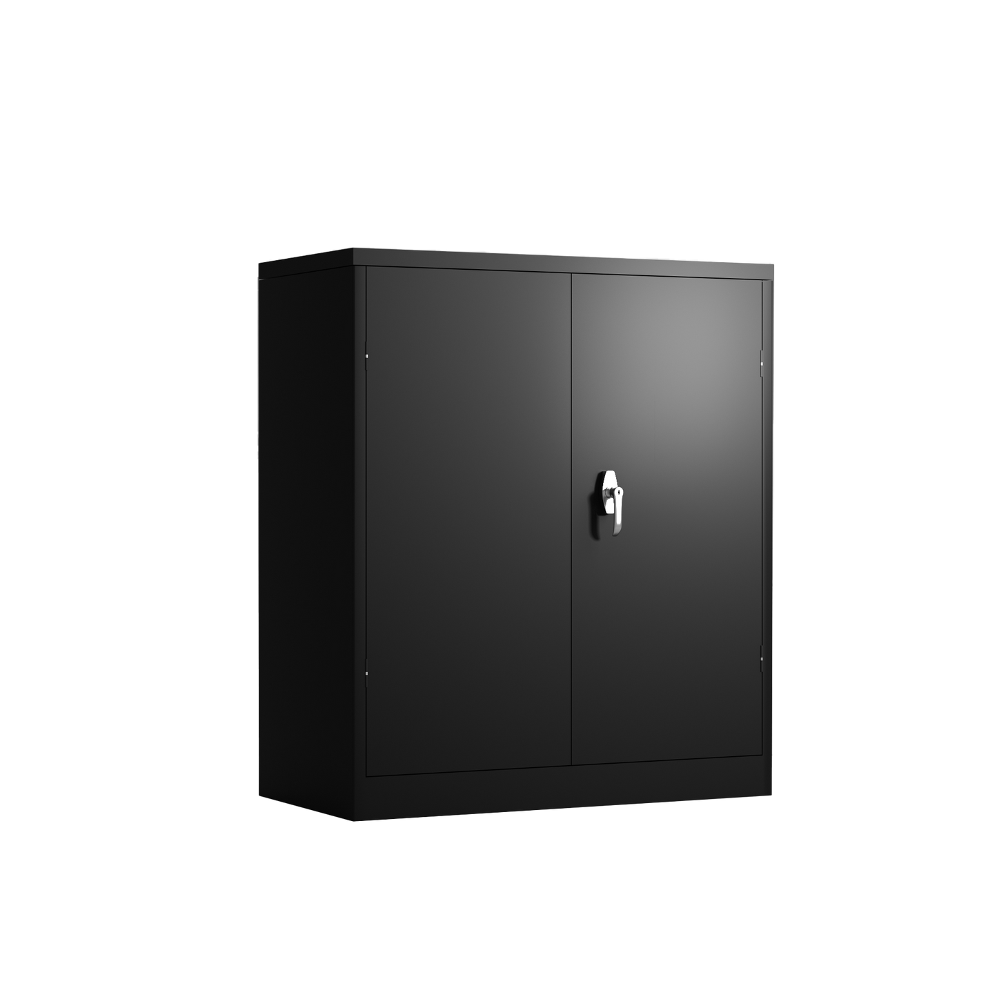 Metal Storage Cabinet with 2 Doors and 2 Shelves, Lockable Steel Storage Cabinet for Office, Garage, Warehouse image 2