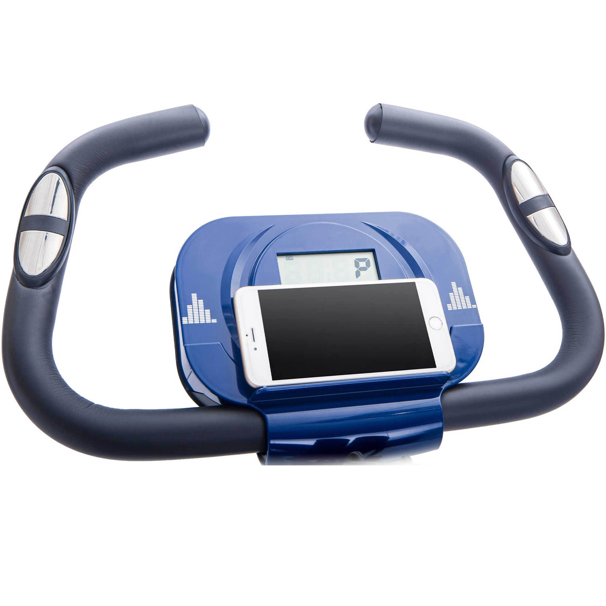 Folding Exercise Bike, Fitness Upright and Recumbent X-Bike with 16-Level Adjustable Resistance, Arm Bands and Backrest image 4