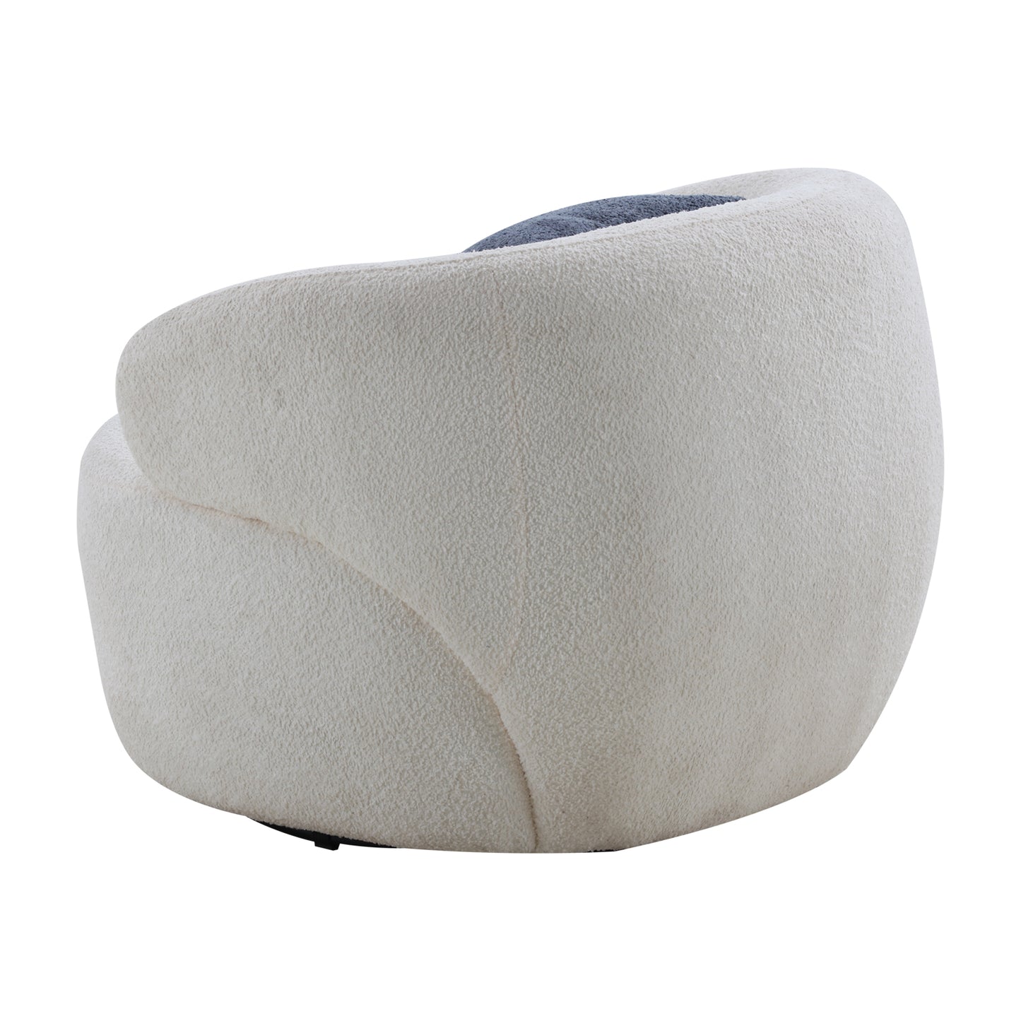 Swivel Barrel Chair Living Room, Single Chair for Small Space Comfy Round Sofa Chair Boucle Accent Chair Circle Sherpa (Beige)(Same Sku:W876P199947) image 9