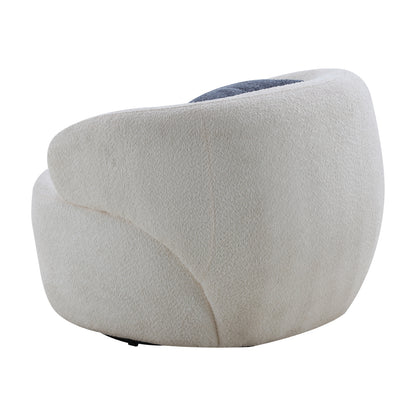 Swivel Barrel Chair Living Room, Single Chair for Small Space Comfy Round Sofa Chair Boucle Accent Chair Circle Sherpa (Beige)(Same Sku:W876P199947) image 9