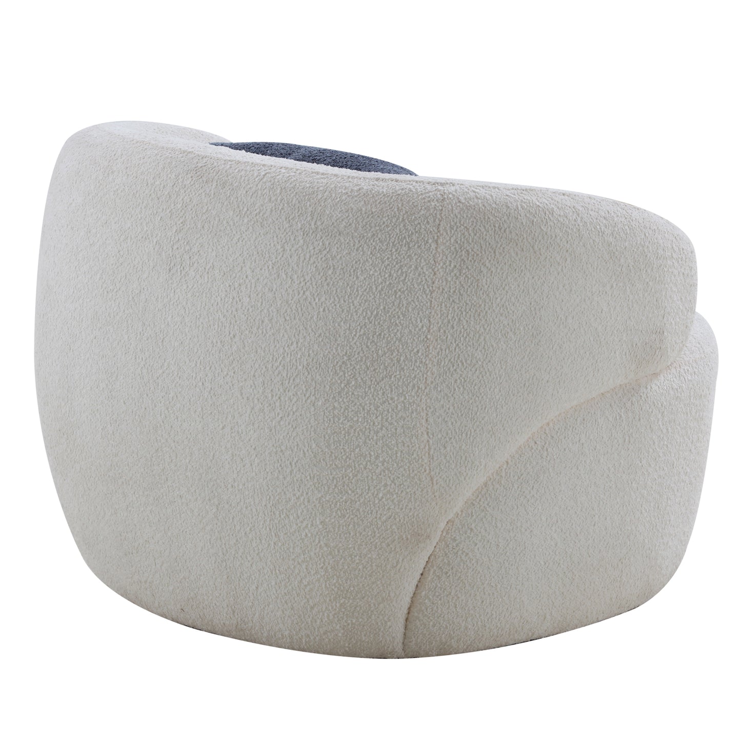 Swivel Barrel Chair Living Room, Single Chair for Small Space Comfy Round Sofa Chair Boucle Accent Chair Circle Sherpa (Beige)(Same Sku:W876P199947) image 10