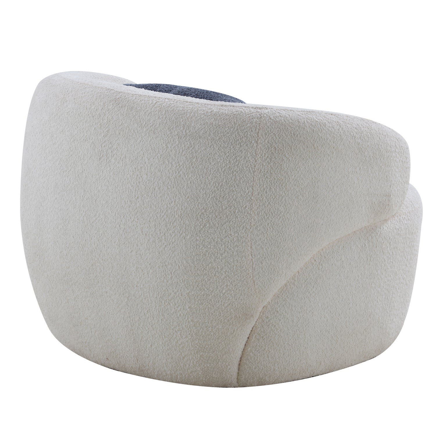 Swivel Barrel Chair Living Room, Single Chair for Small Space Comfy Round Sofa Chair Boucle Accent Chair Circle Sherpa (Beige)(Same Sku:W876P199947) image 10