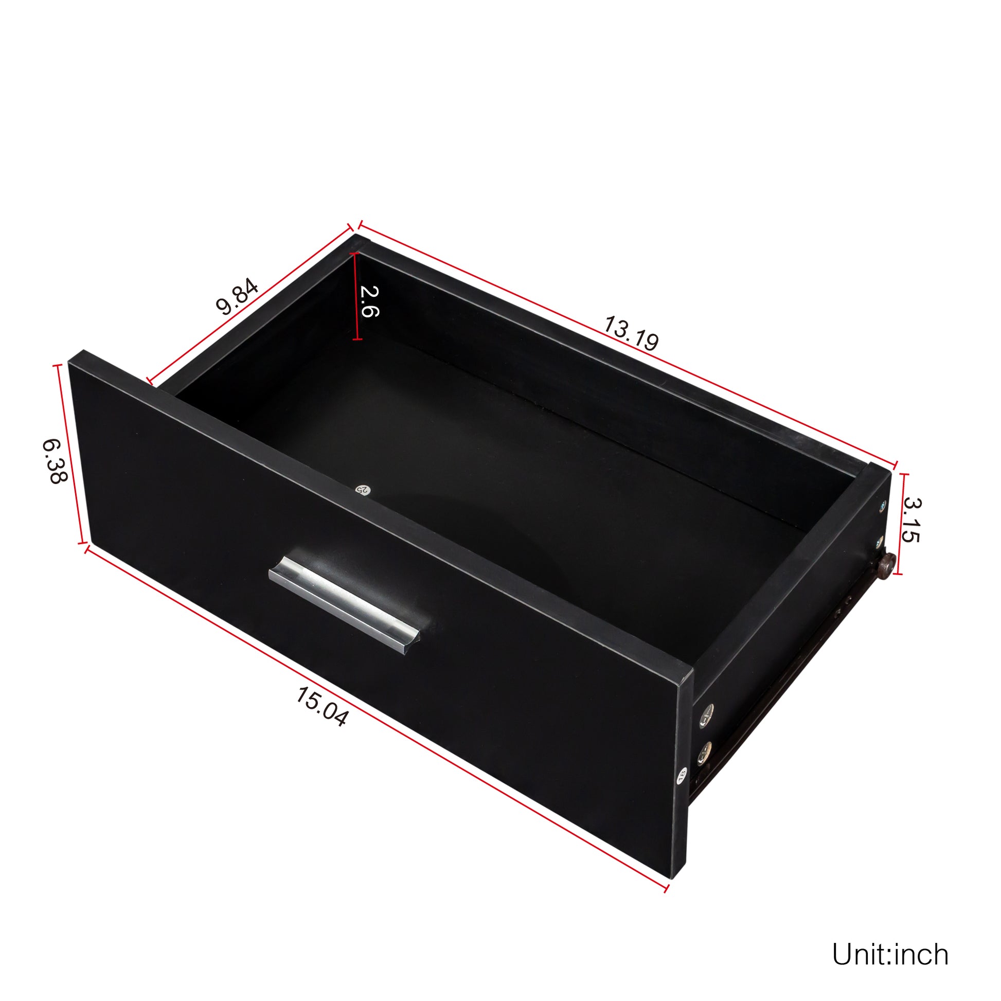 Black modern simple hair desk, multi-layer storage, large storage space image 8