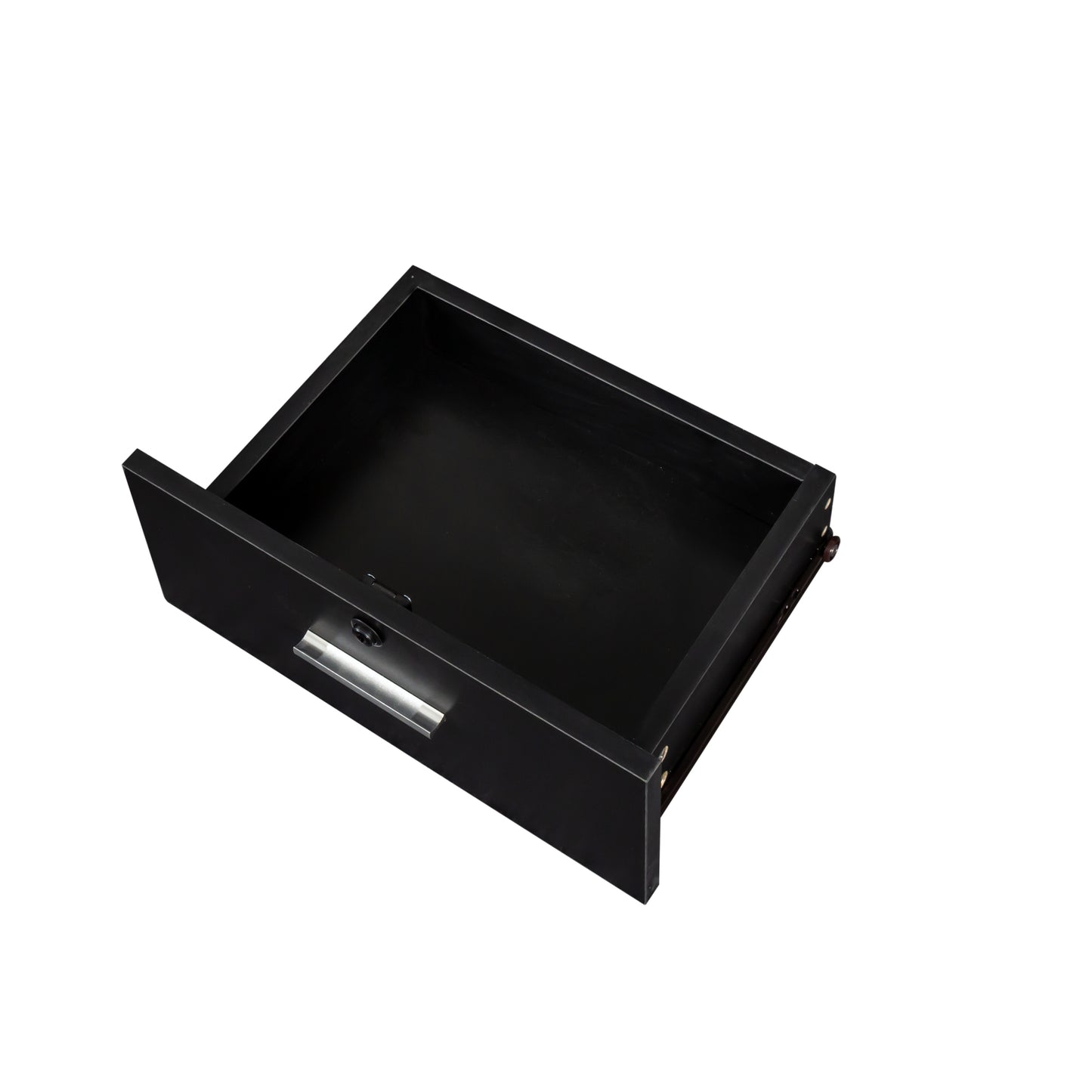 Black modern simple hair desk, multi-layer storage, large storage space image 11