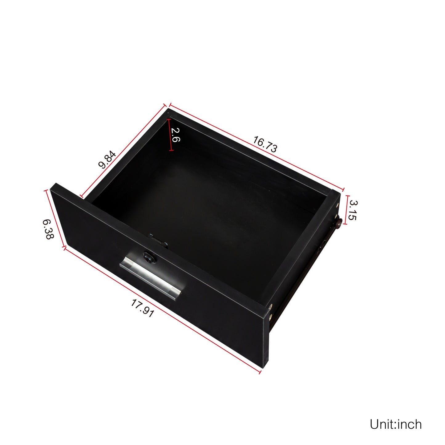 Black modern simple hair desk, multi-layer storage, large storage space image 7