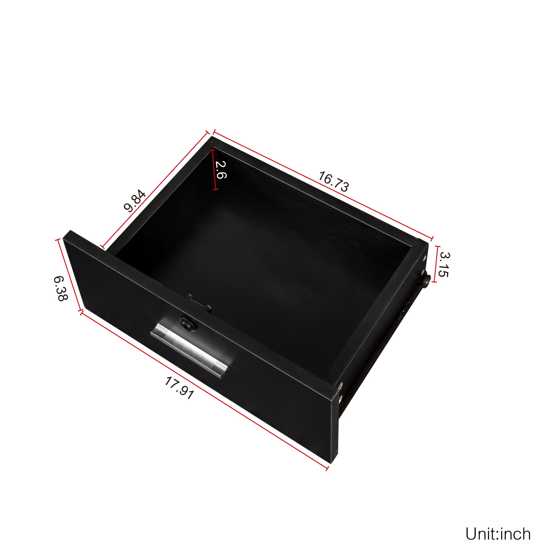 Black modern simple hair desk, multi-layer storage, large storage space image 7