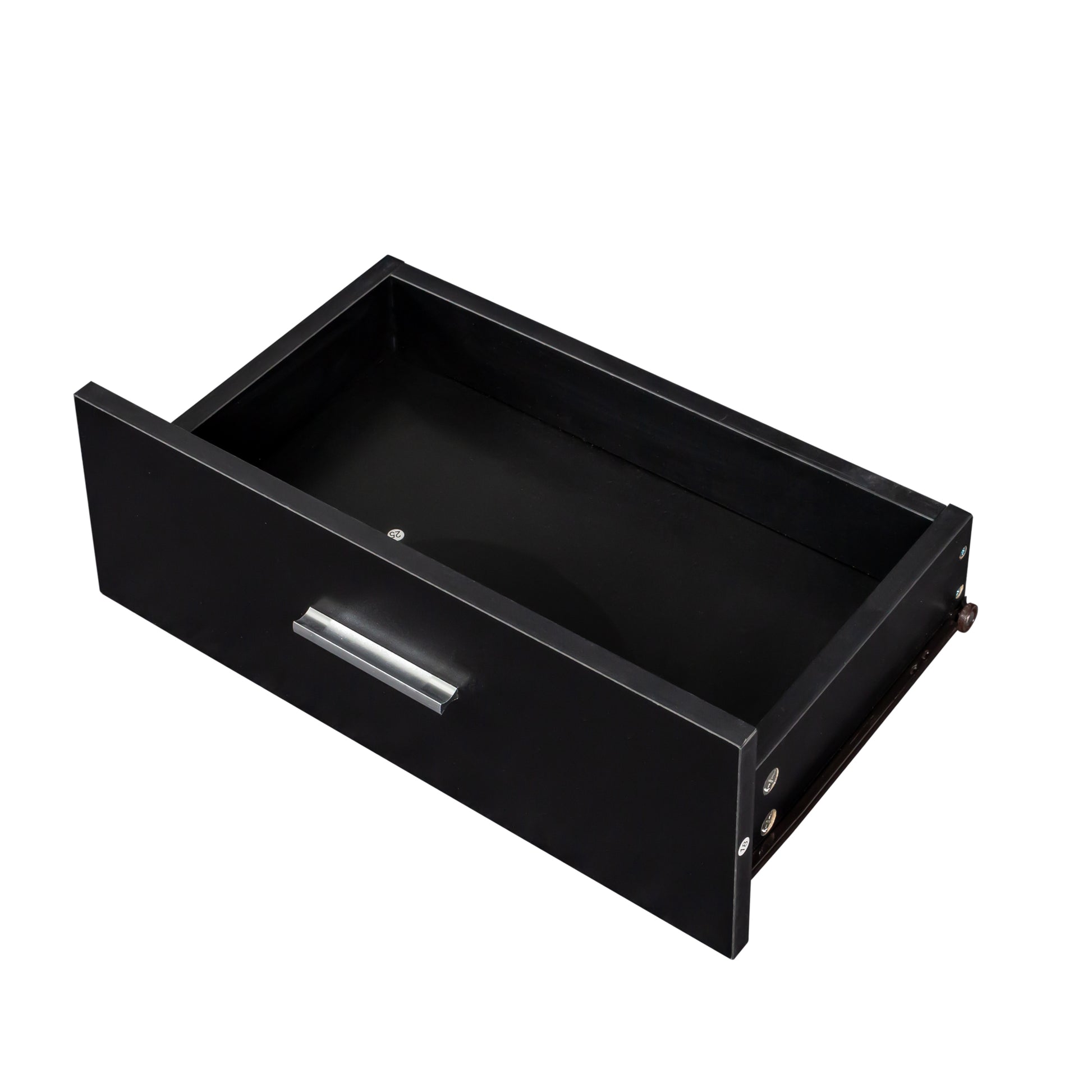 Black modern simple hair desk, multi-layer storage, large storage space image 6