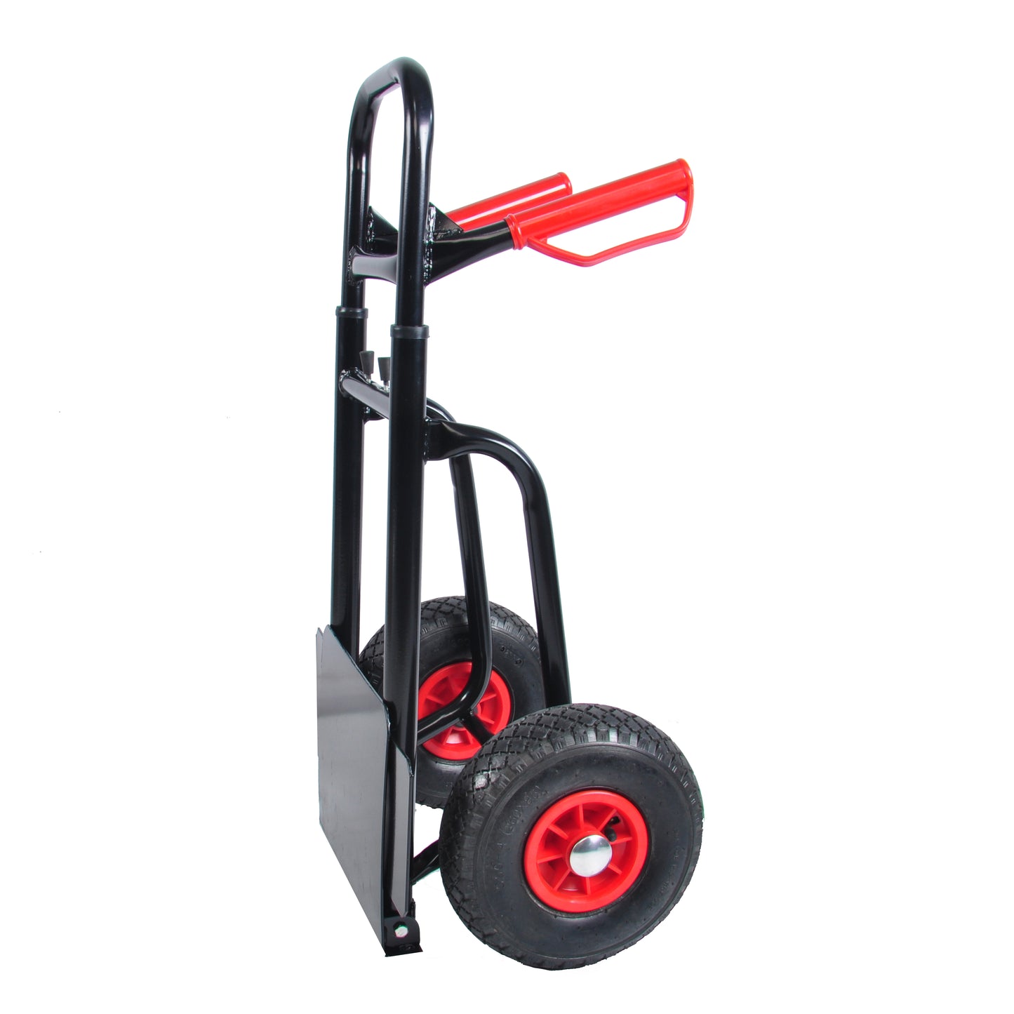 Heavy duty manual truck with double handles 330 lb steel trolley for moving heavy platform truck with 10 "rubber wheels for moving/warehouse/garden/grocery image 9