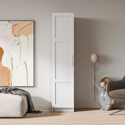 Stackable Wall Mounted Storage Cabinet, 15.75" D x 15.75" W x 70.87" H, White image 1