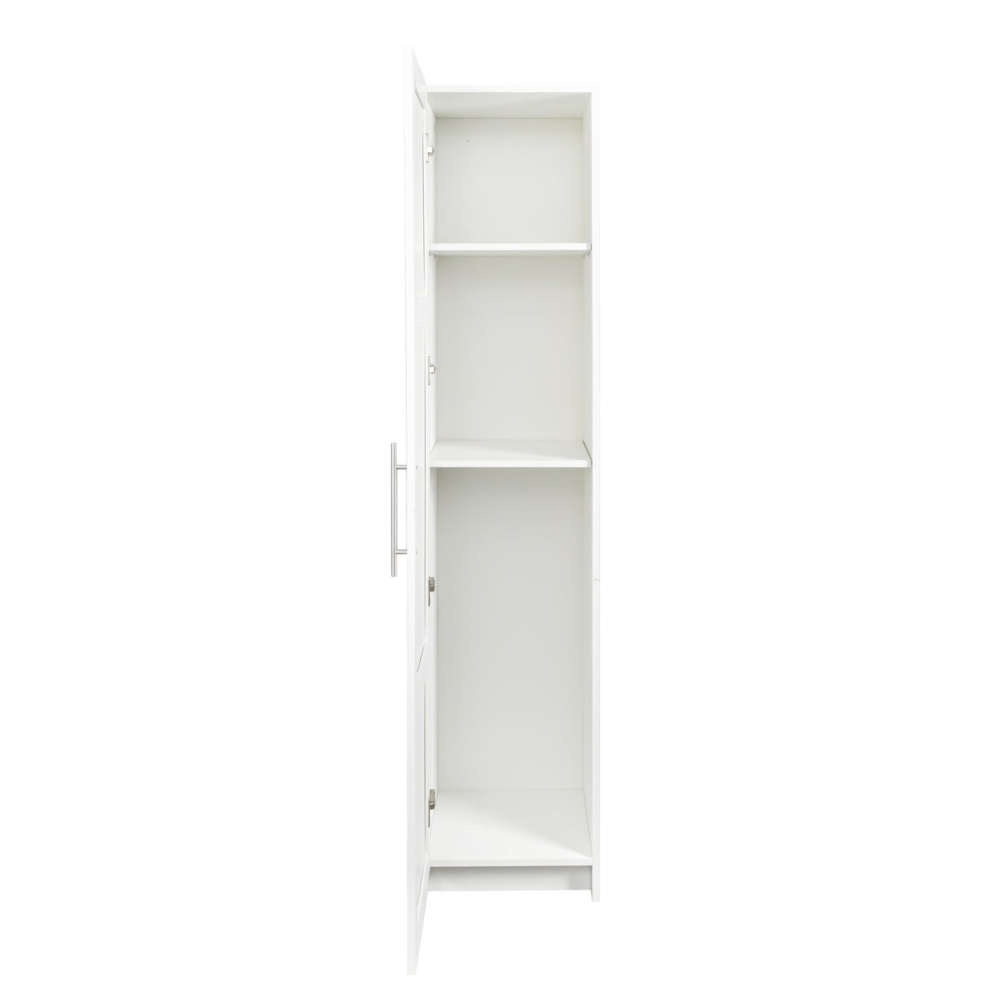 Stackable Wall Mounted Storage Cabinet, 15.75" D x 15.75" W x 70.87" H, White image 9