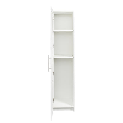 Stackable Wall Mounted Storage Cabinet, 15.75" D x 15.75" W x 70.87" H, White image 9
