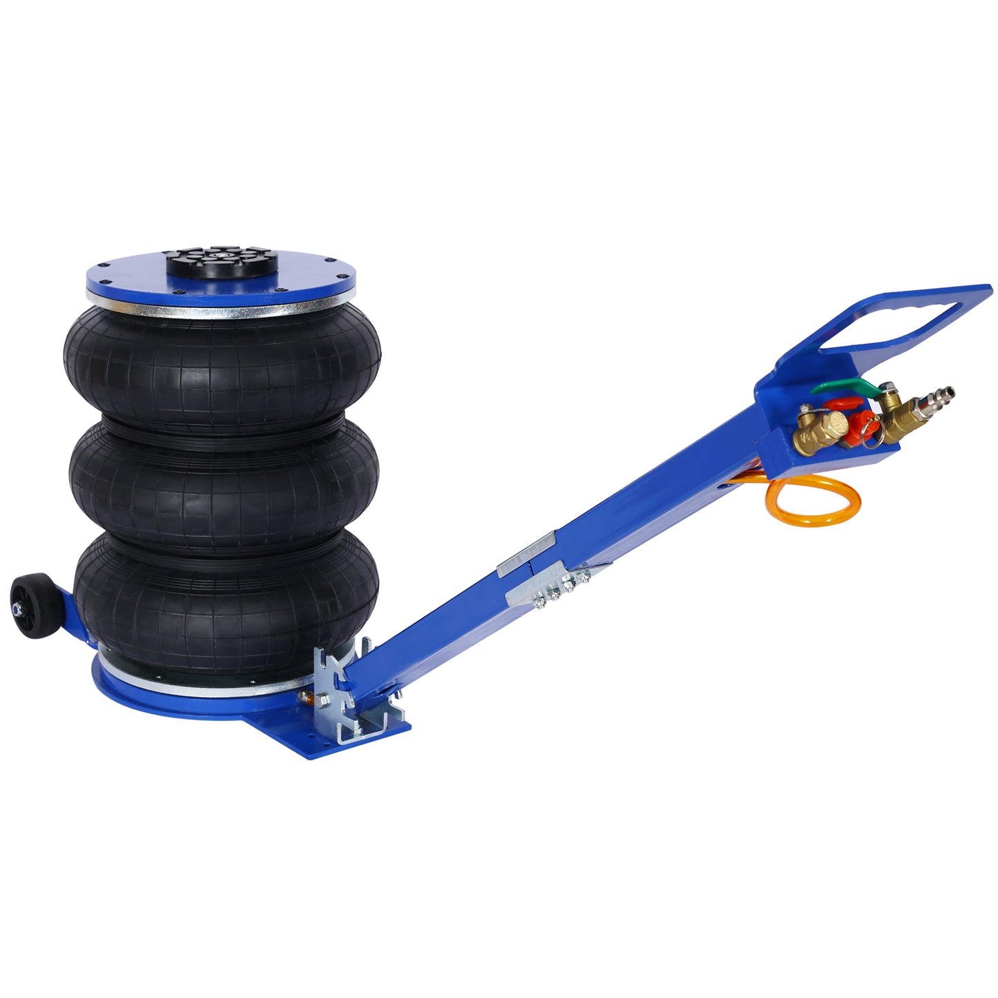 5T Triple Bag Air Jack,Pneumatic Jack 3 bag,lifting 16in capacity 5T 11000lbs,easy-collapsing Terrain,Blue color image 1