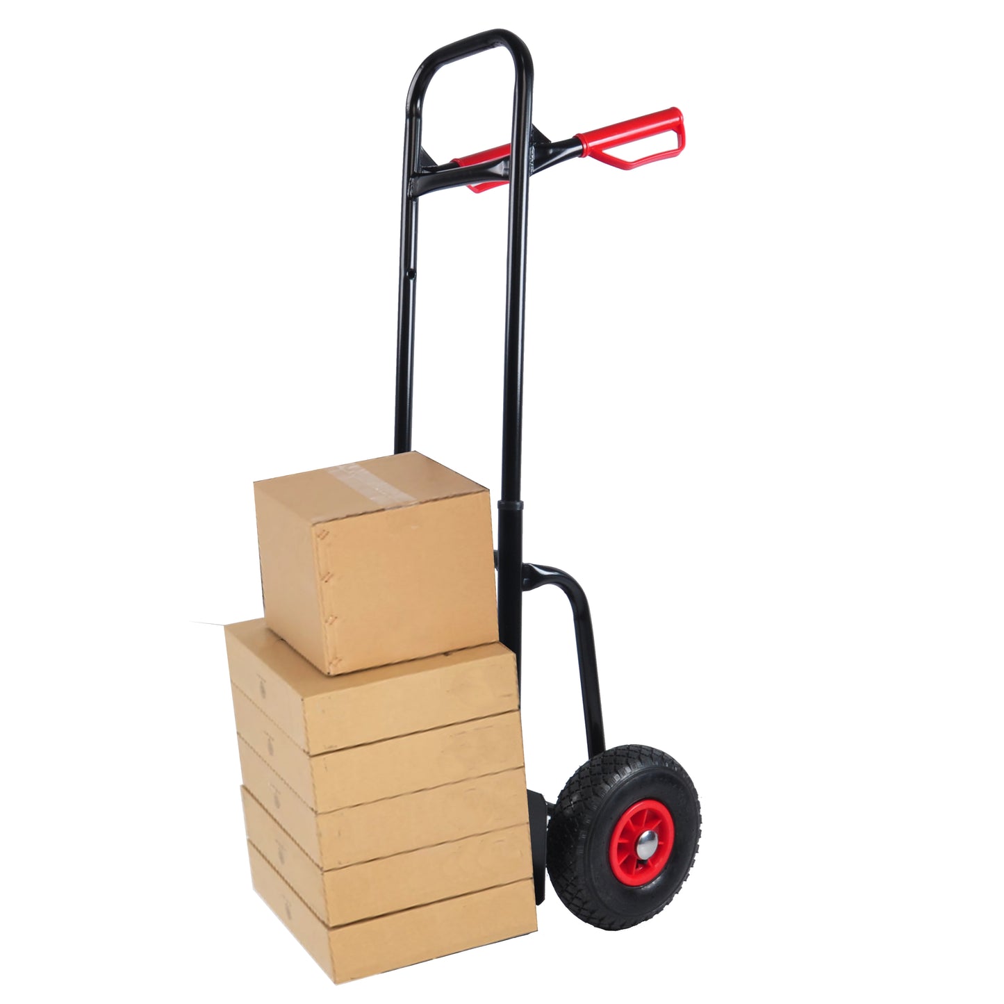 Heavy duty manual truck with double handles 330 lb steel trolley for moving heavy platform truck with 10 "rubber wheels for moving/warehouse/garden/grocery image 4