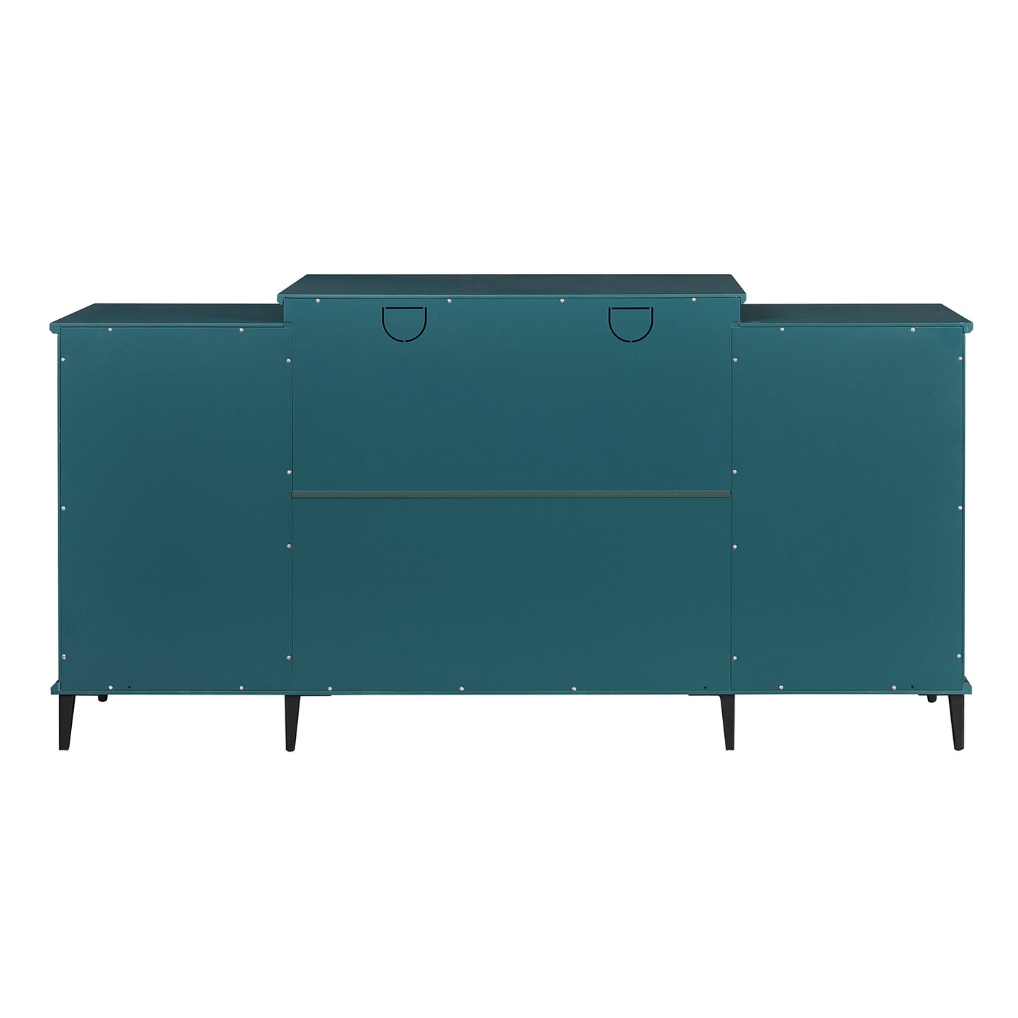 62" TV Stand, Buffet Sideboard Cabinet, Teal Blue image 6