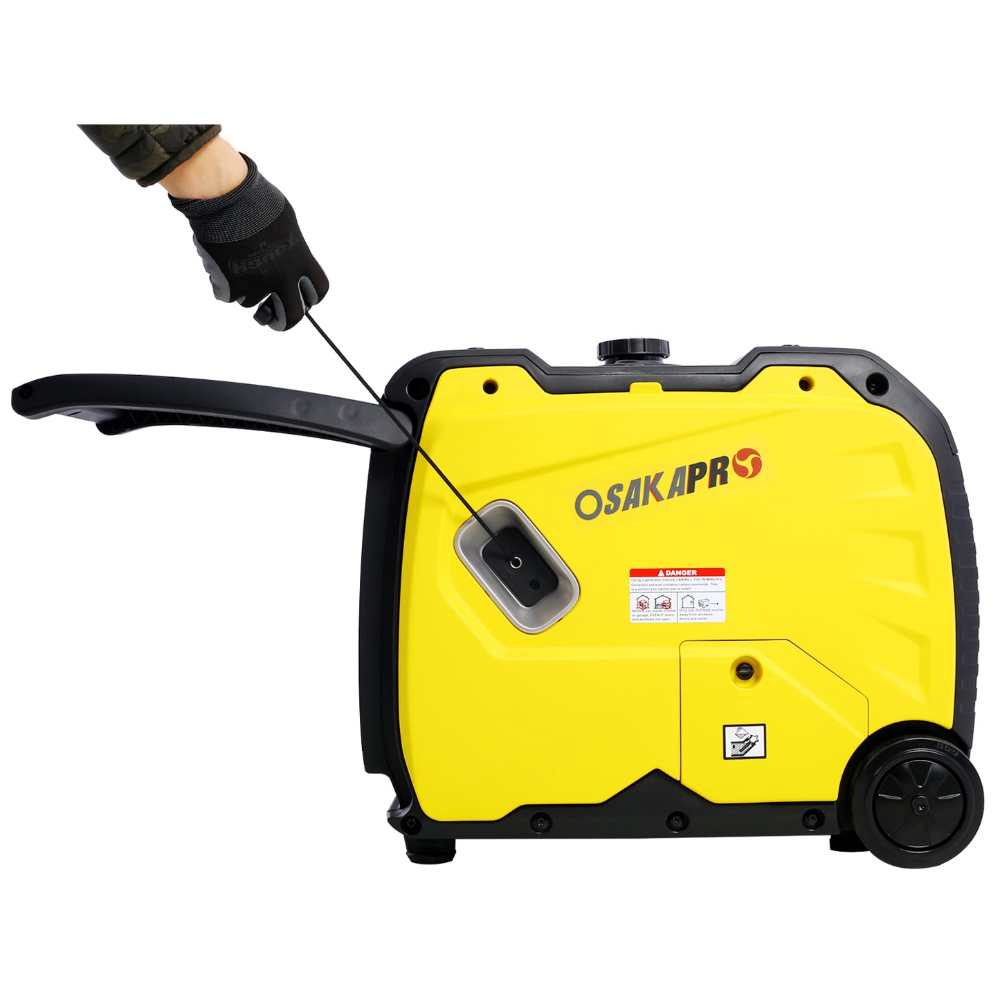 Super quiet Inverter Generator 4500w portable generator electric start, foldable handle with wheel,212cc 4 stroke EPA compliant image 7