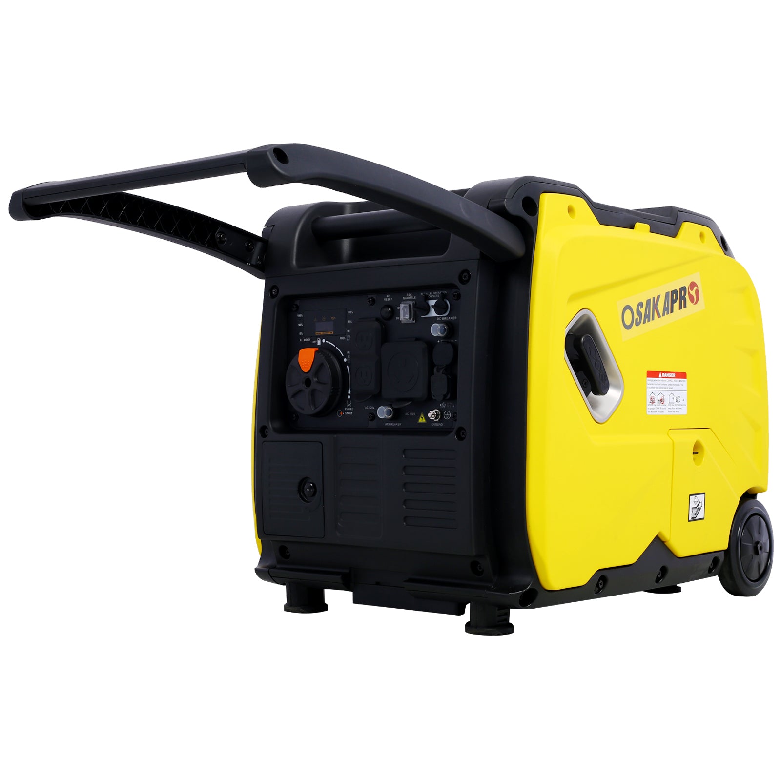 Super quiet Inverter Generator 4500w portable generator electric start, foldable handle with wheel,212cc 4 stroke EPA compliant image 2