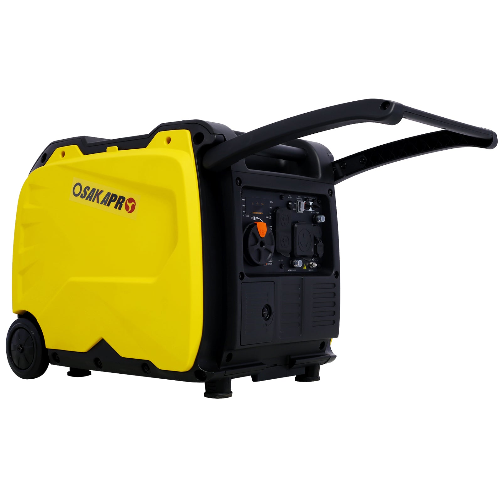 Super quiet Inverter Generator 4500w portable generator electric start, foldable handle with wheel,212cc 4 stroke EPA compliant image 1