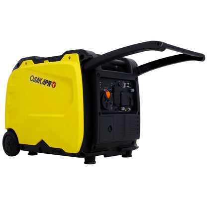 Super quiet Inverter Generator 4500w portable generator electric start, foldable handle with wheel,212cc 4 stroke EPA compliant image 1