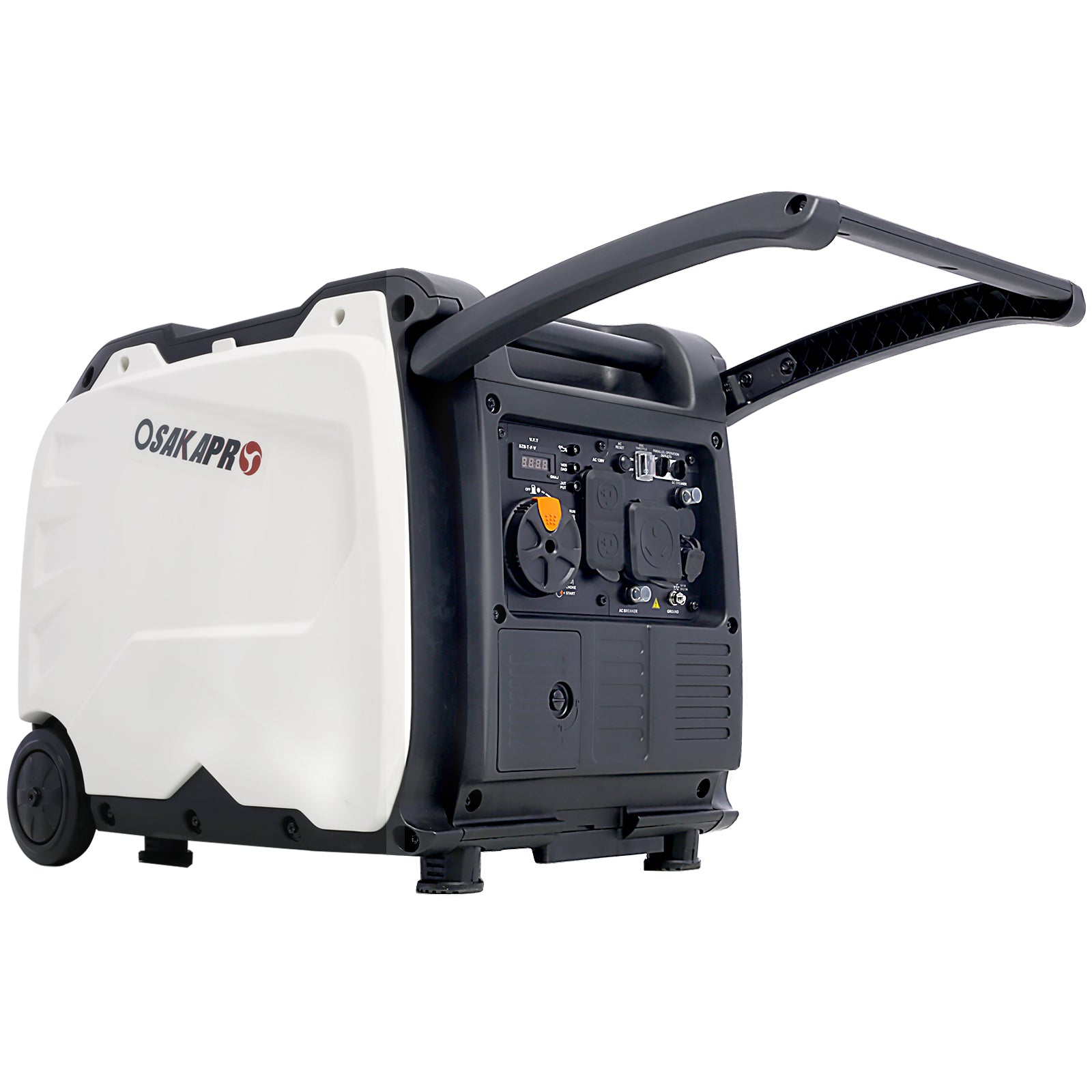 Super quiet Inverter Generator 4500w portable generator electric start, foldable handle with wheel,212cc 4 stroke EPA compliant image 1