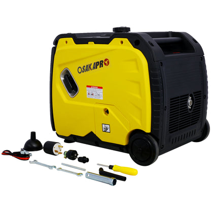 Super quiet Inverter Generator 4500w portable generator electric start, foldable handle with wheel,212cc 4 stroke EPA compliant image 8