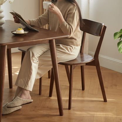 (Set of 2 pcs) Dining chair wooden FAS grade oak natural wood made in North America 100% dirt-free wood chair solid chair table chair wooden living room chair simple and natural 46.5 * 54 * 80cm image 10
