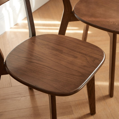 (Set of 2 pcs) Dining chair wooden FAS grade oak natural wood made in North America 100% dirt-free wood chair solid chair table chair wooden living room chair simple and natural 46.5 * 54 * 80cm image 2