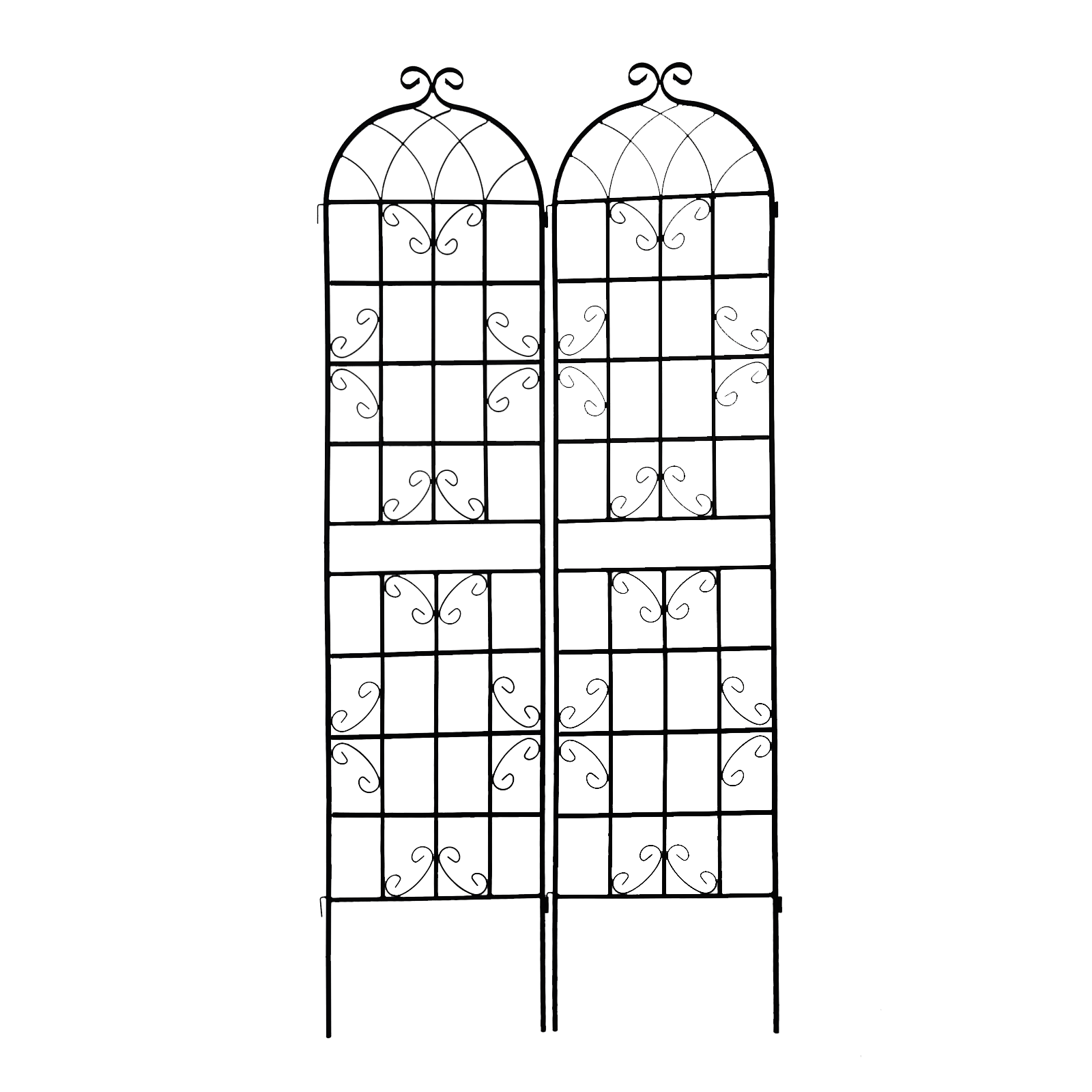 4 Pack Metal Garden Trellis 86.7" x 19.7" Rustproof Trellis for Climbing Plants Outdoor Flower Support Black image 9
