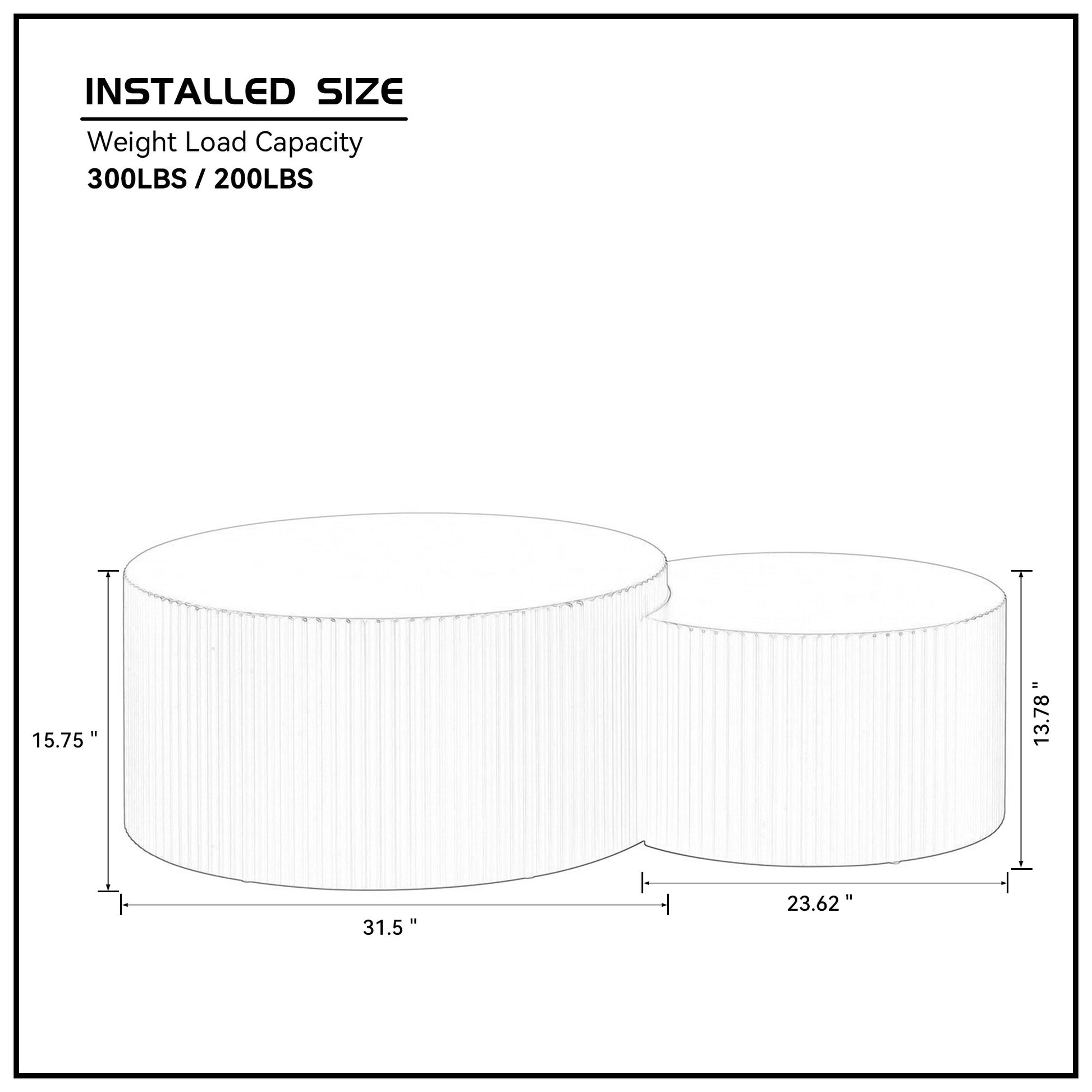 White Nesting table set of 2, Handcraft Relief MDF Coffee Table for Living Room/Office/Leisure Area(Same Sku:W876P271185) image 9