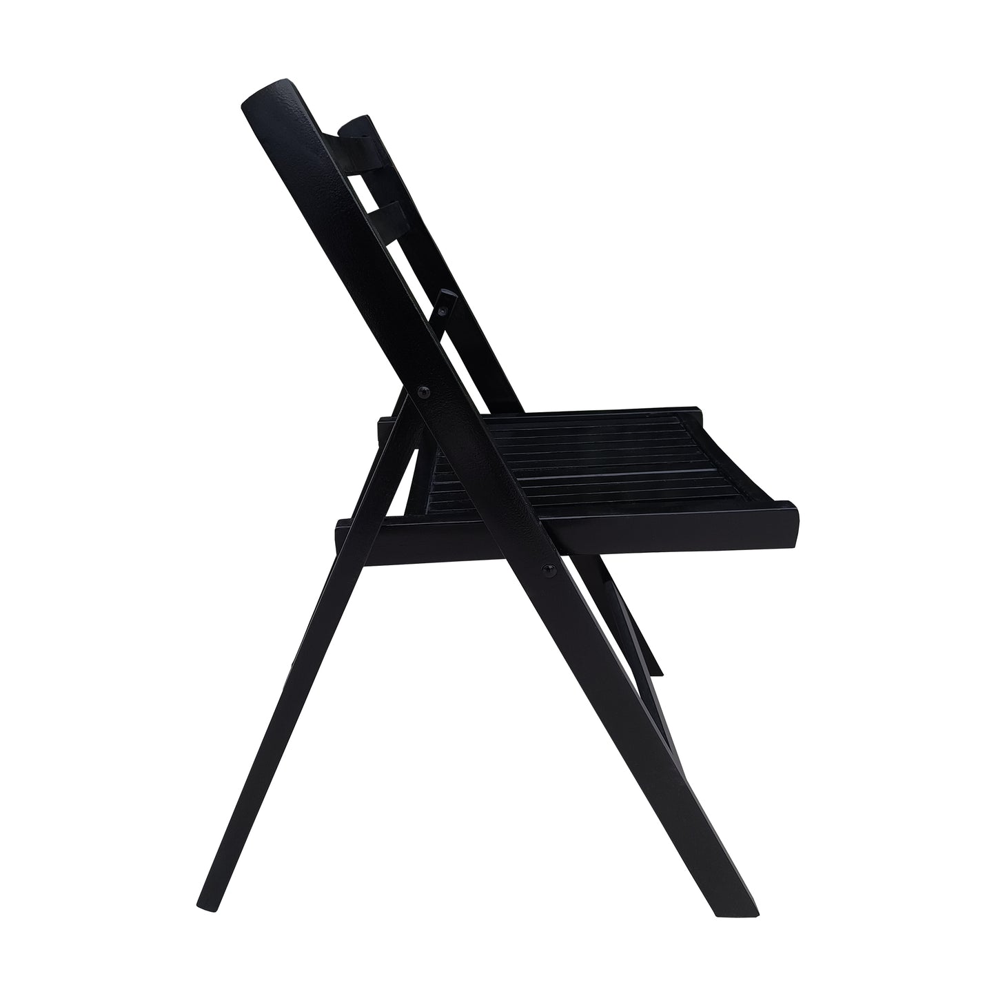 Furniture Slatted Wood Folding Special Event Chair - black, Set of 4, FOLDING CHAIR, FOLDABLE STYLE image 8