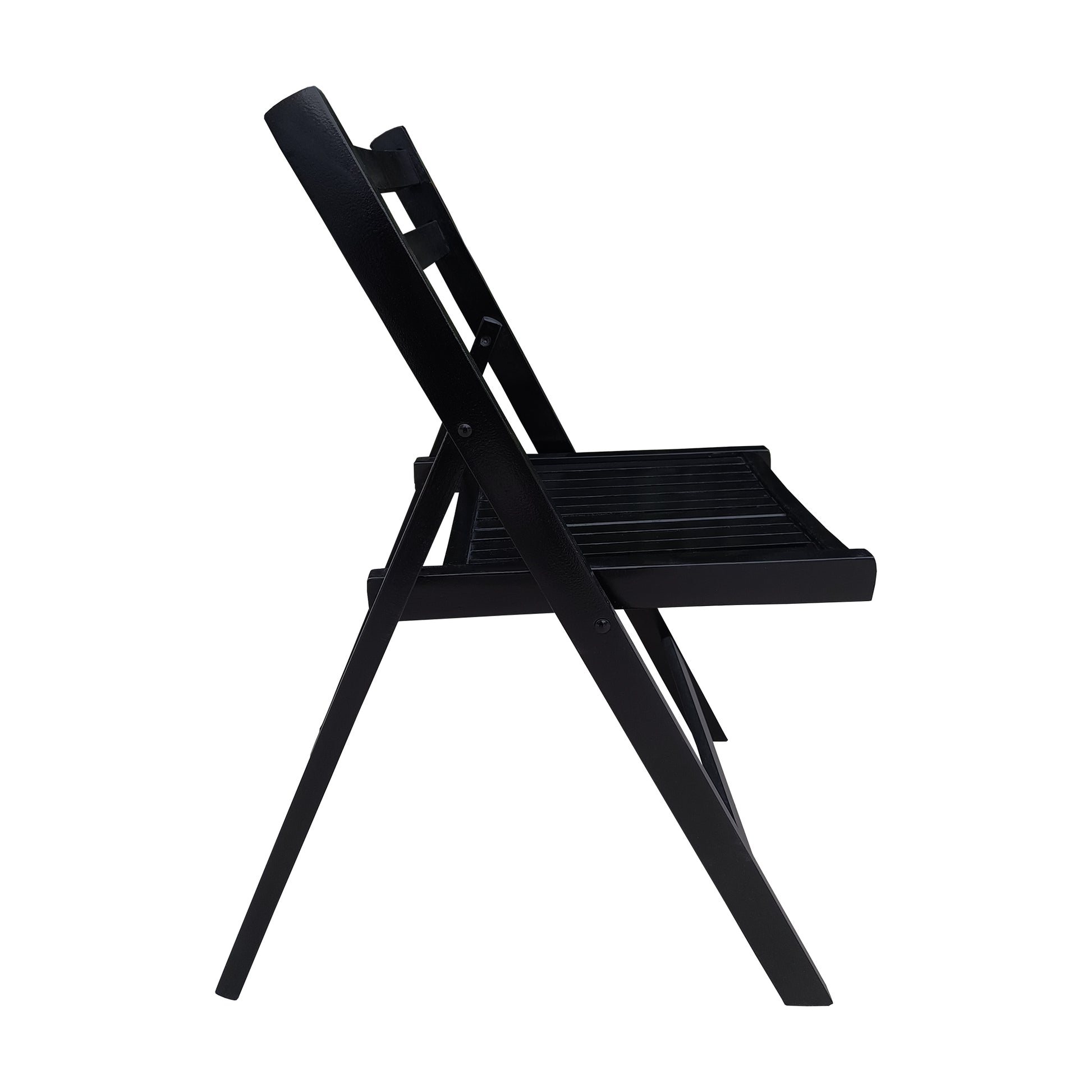 Furniture Slatted Wood Folding Special Event Chair - black, Set of 4, FOLDING CHAIR, FOLDABLE STYLE image 8