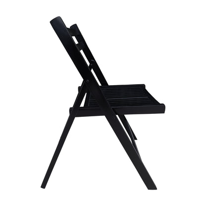 Furniture Slatted Wood Folding Special Event Chair - black, Set of 4, FOLDING CHAIR, FOLDABLE STYLE image 8