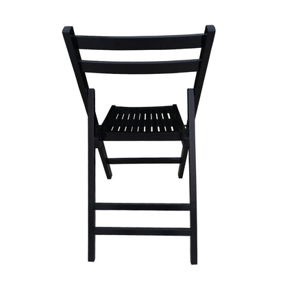 Furniture Slatted Wood Folding Special Event Chair - black, Set of 4, FOLDING CHAIR, FOLDABLE STYLE image 9