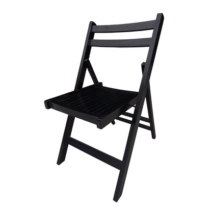 Furniture Slatted Wood Folding Special Event Chair - black, Set of 4, FOLDING CHAIR, FOLDABLE STYLE image 5