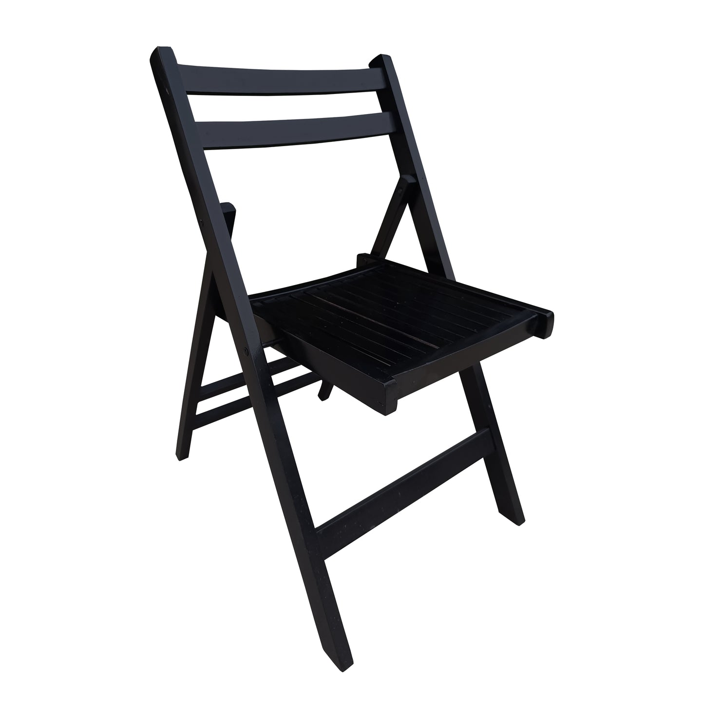 Furniture Slatted Wood Folding Special Event Chair - black, Set of 4, FOLDING CHAIR, FOLDABLE STYLE image 6