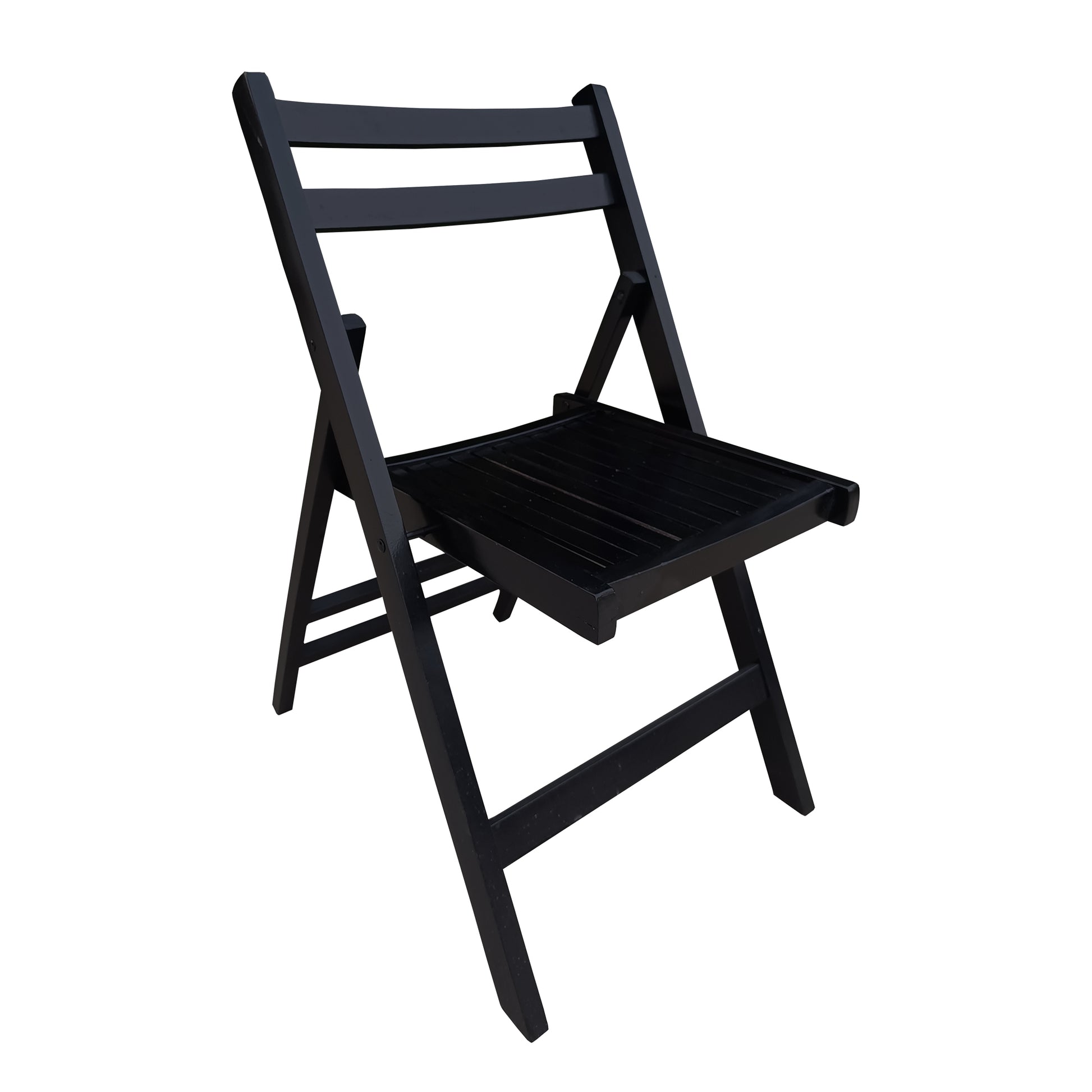 Furniture Slatted Wood Folding Special Event Chair - black, Set of 4, FOLDING CHAIR, FOLDABLE STYLE image 6