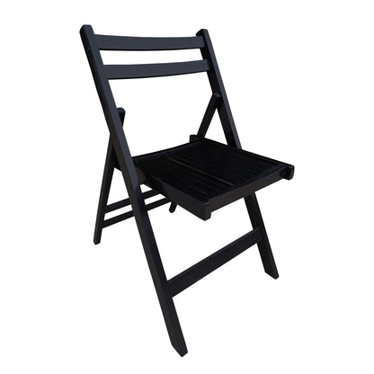 Furniture Slatted Wood Folding Special Event Chair - black, Set of 4, FOLDING CHAIR, FOLDABLE STYLE image 6