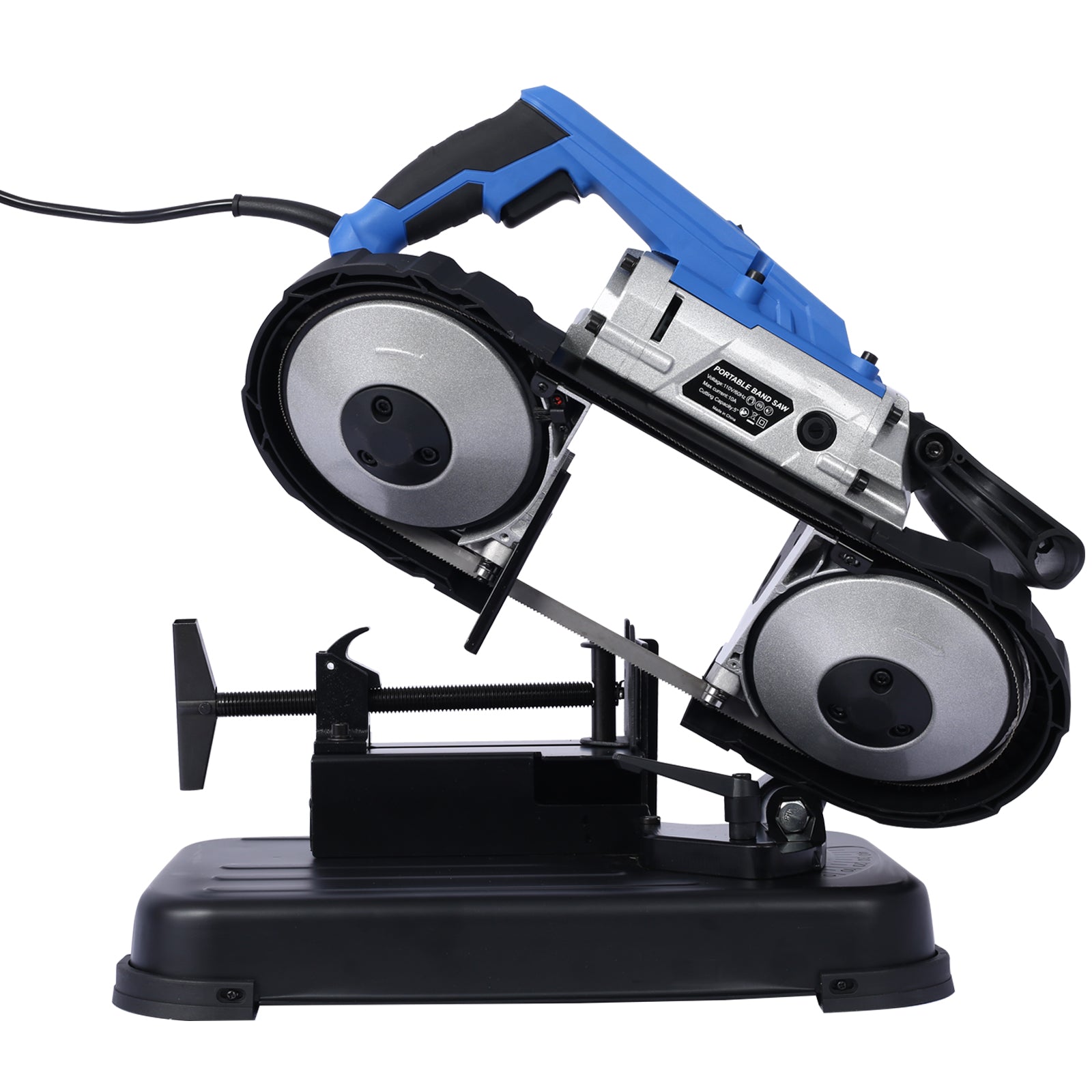 High-Performance Portable Band Saw with Removable Steel Base, 45°-90° Cutting, 10A 1100W Motor, 5-inch Depth Cut, image 12