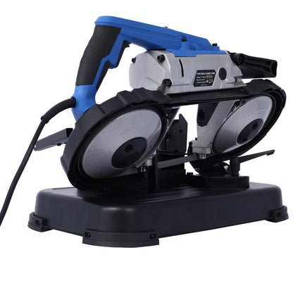 High-Performance Portable Band Saw with Removable Steel Base, 45°-90° Cutting, 10A 1100W Motor, 5-inch Depth Cut, image 2
