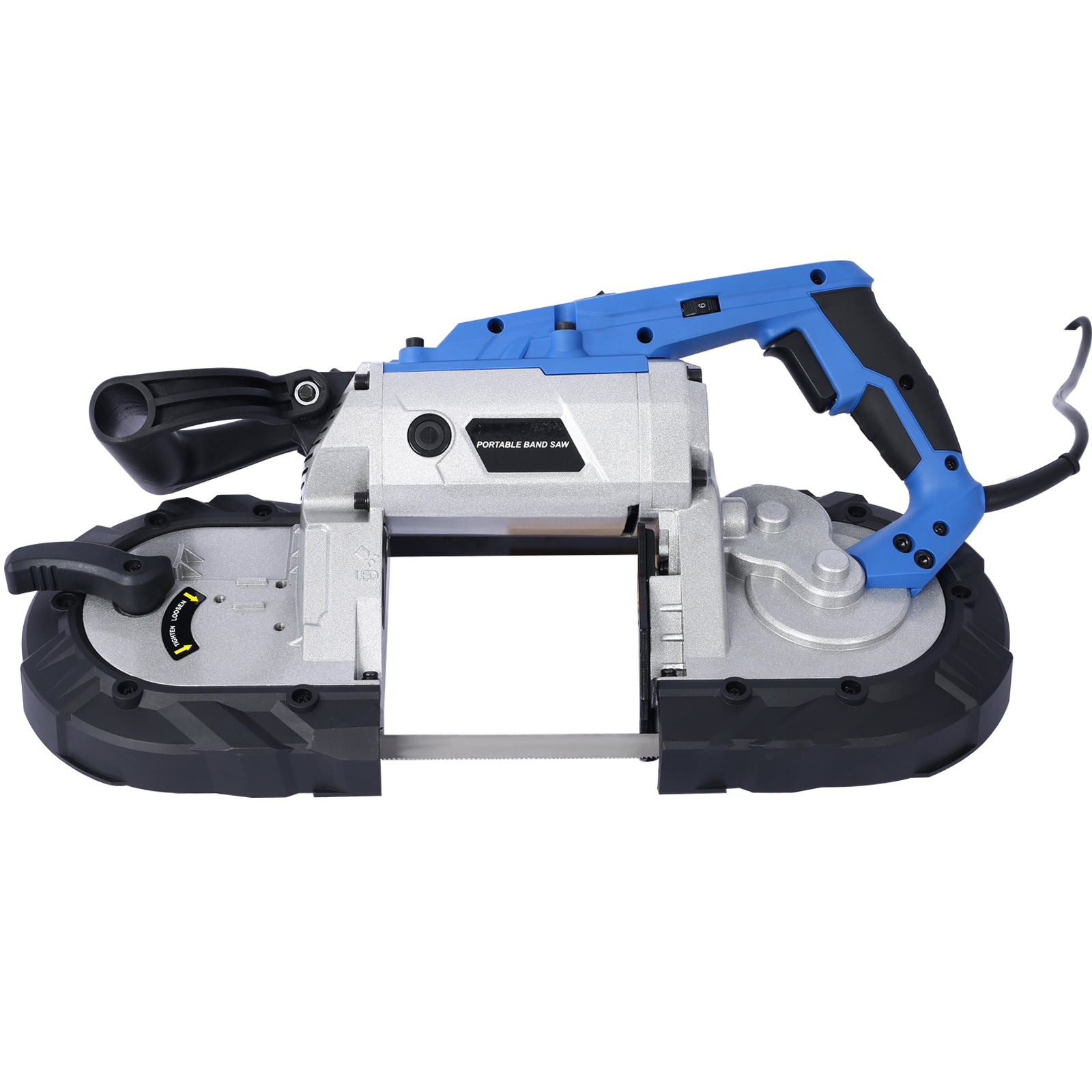 High-Performance Portable Band Saw with Removable Steel Base, 45°-90° Cutting, 10A 1100W Motor, 5-inch Depth Cut, image 3